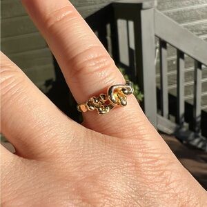 freeform 14k yellow gold ring, sz 5.75